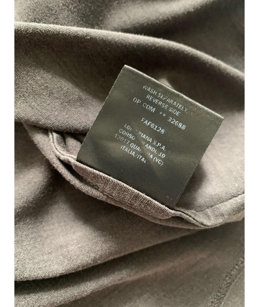 LORO PIANA Серая хлопковая футболка, фото 6