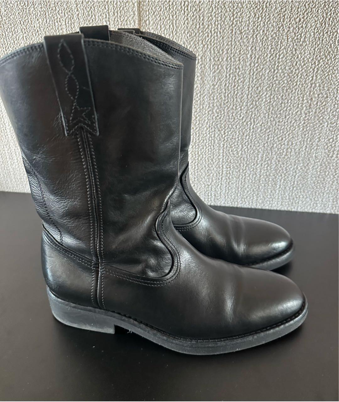 GOLDEN GOOSE DELUXE BRAND Черные кожаные полусапоги, фото 8