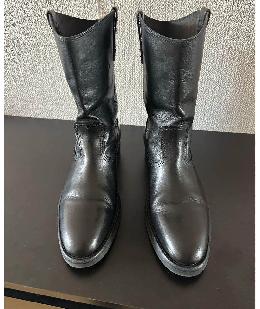 GOLDEN GOOSE DELUXE BRAND Черные кожаные полусапоги, фото 2