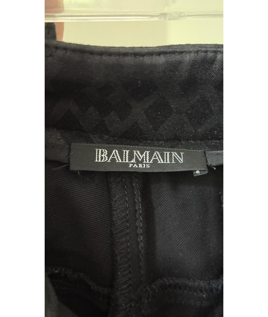 BALMAIN Синие прямые брюки, фото 5