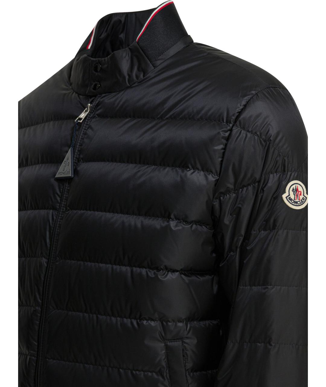 MONCLER Черный полиамидовый пуховик, фото 3