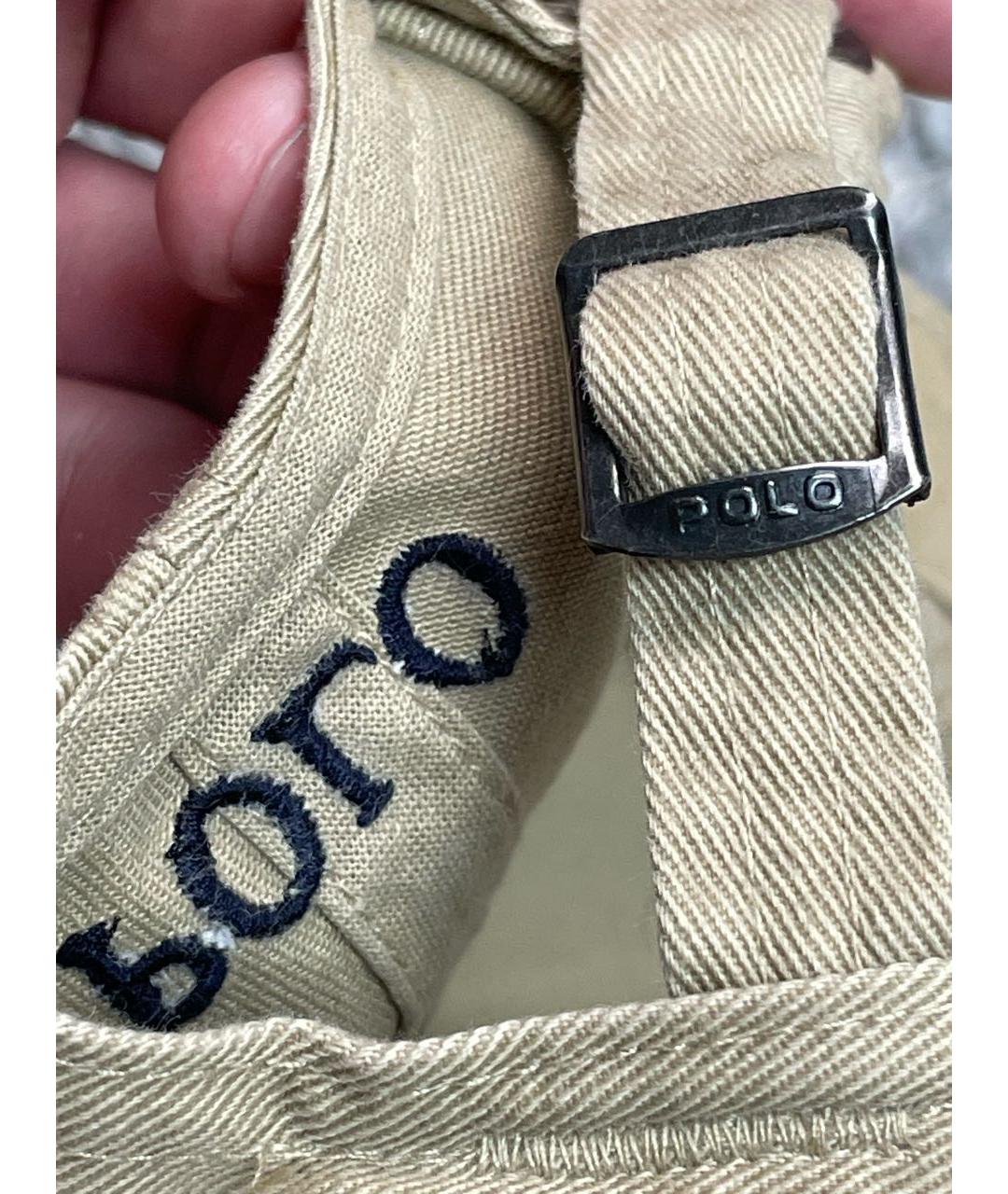 POLO RALPH LAUREN Бежевая хлопковая кепка/бейсболка, фото 6