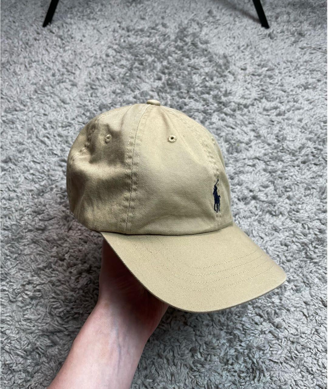 POLO RALPH LAUREN Бежевая хлопковая кепка/бейсболка, фото 2