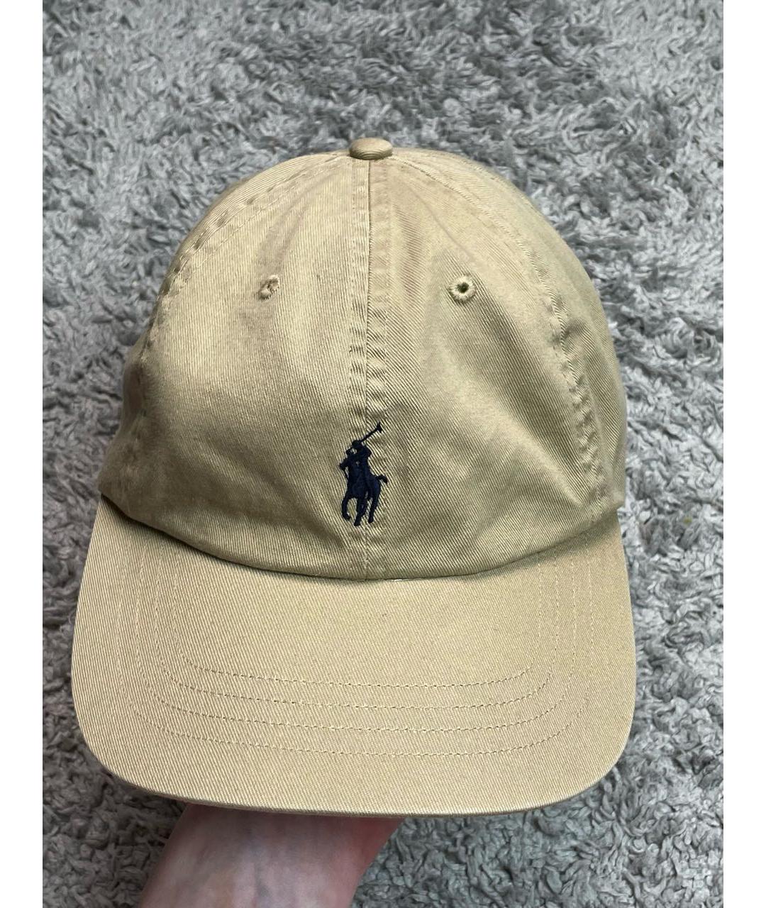 POLO RALPH LAUREN Бежевая хлопковая кепка/бейсболка, фото 3