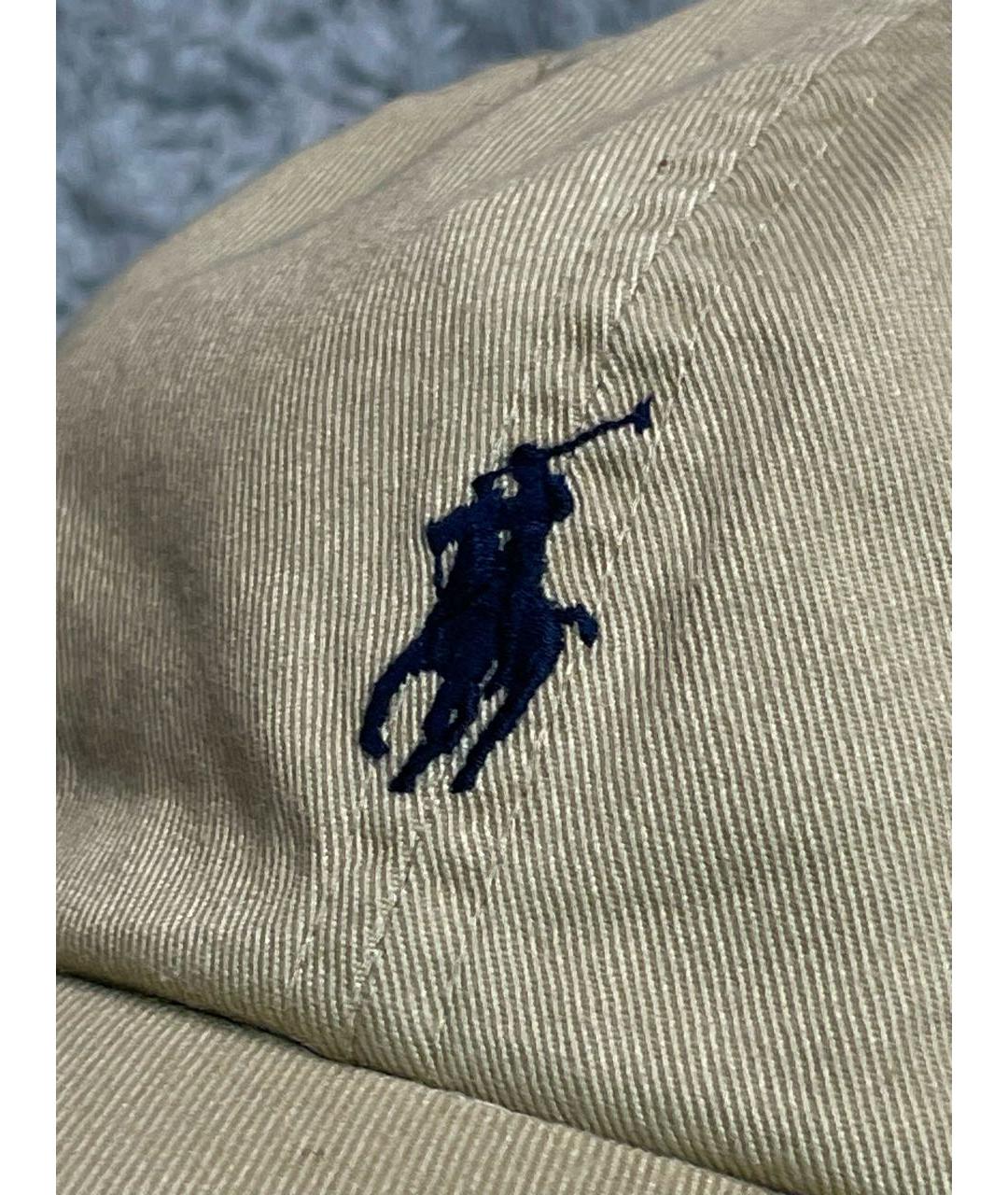 POLO RALPH LAUREN Бежевая хлопковая кепка/бейсболка, фото 4