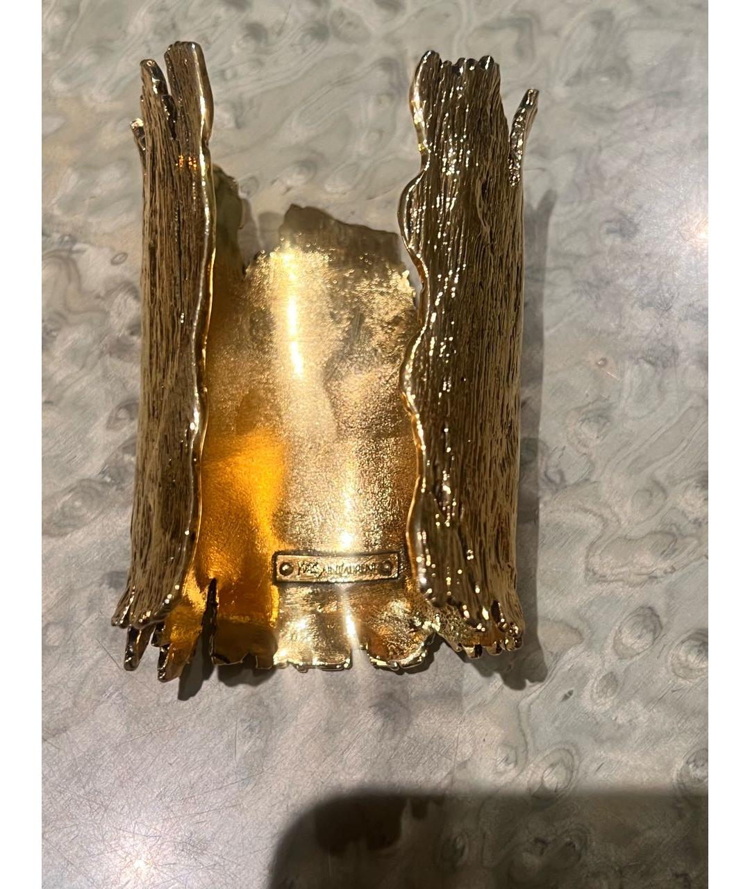 SAINT LAURENT Золотой браслет, фото 4