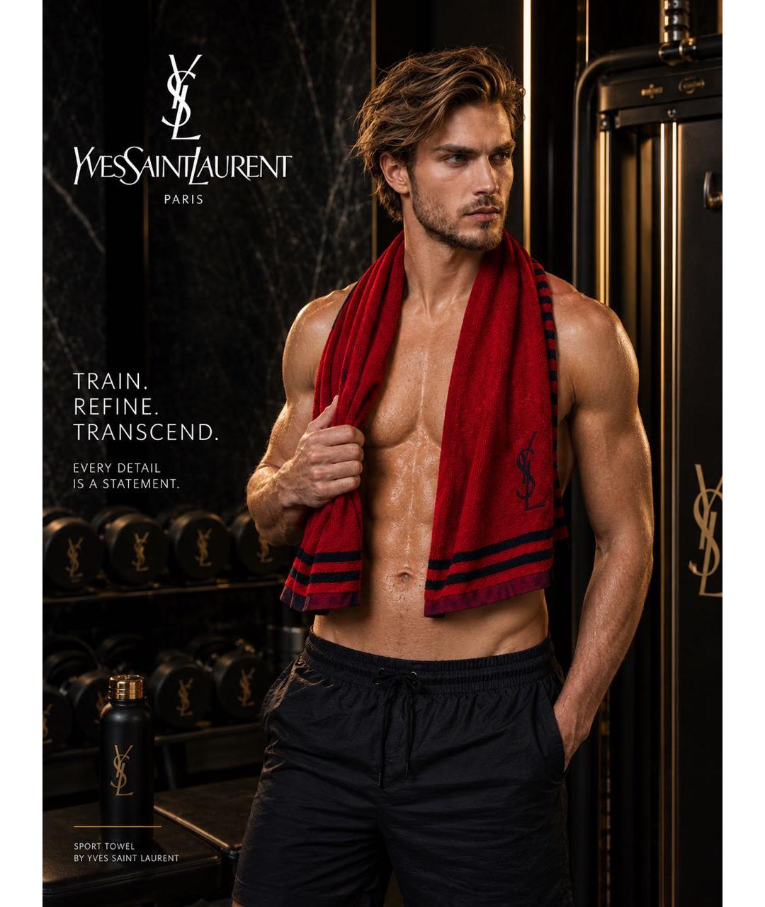 SAINT LAURENT Хлопковое полотенце, фото 5