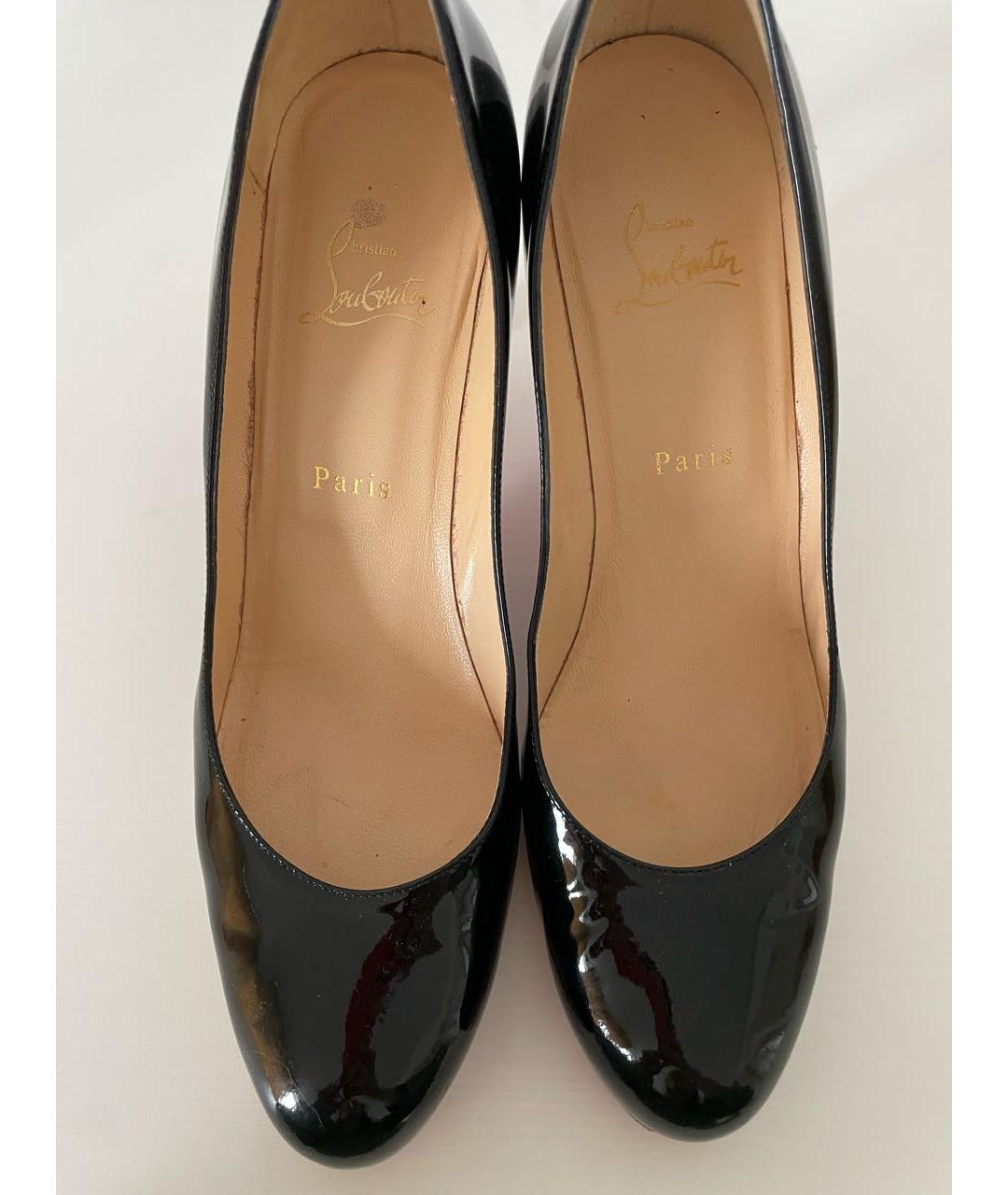 CHRISTIAN LOUBOUTIN Черные туфли из лакированной кожи, фото 4