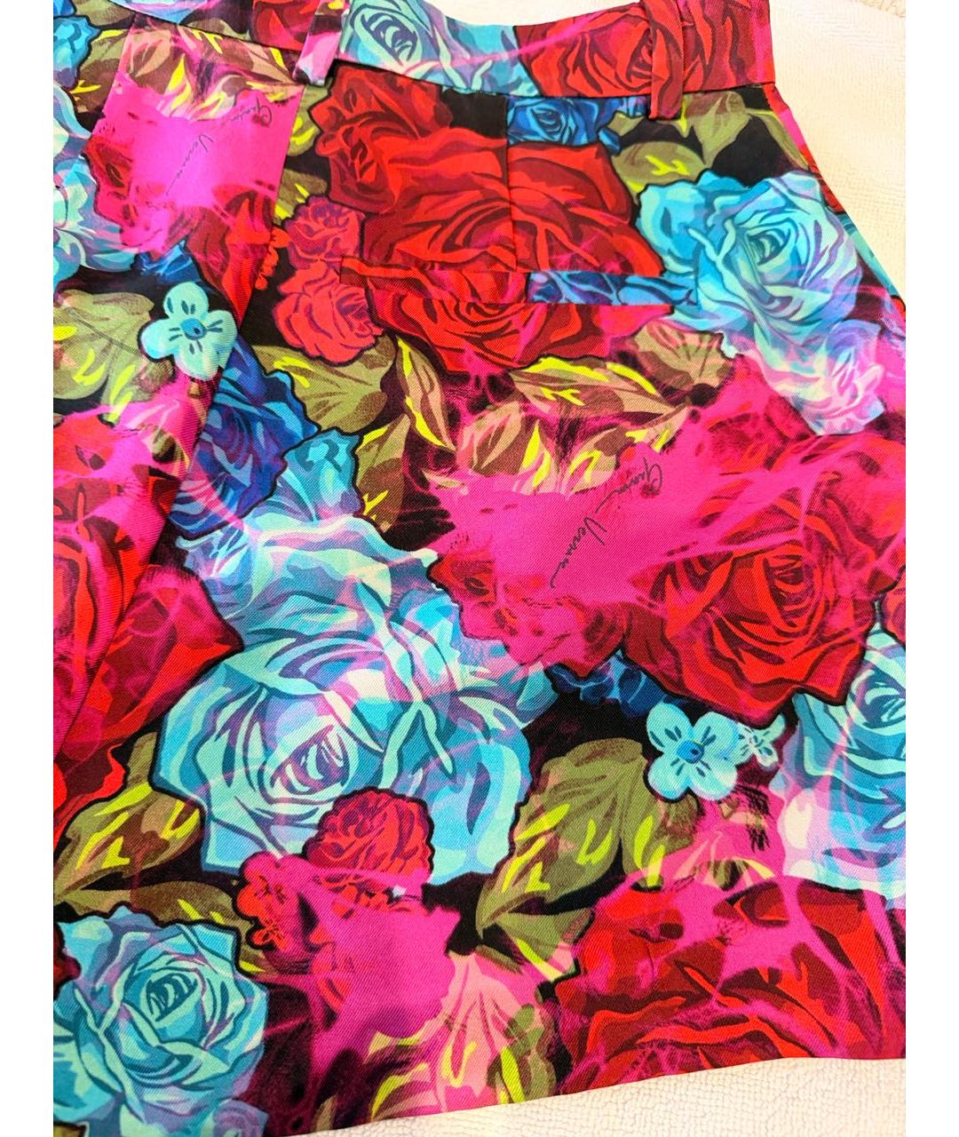 VERSACE Мульти шелковые шорты, фото 4
