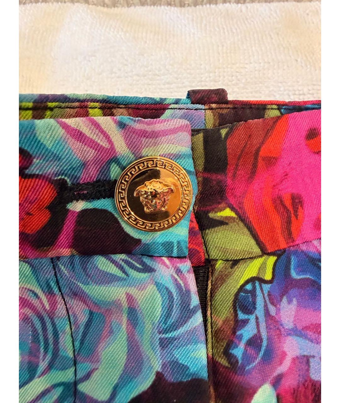 VERSACE Мульти шелковые шорты, фото 2