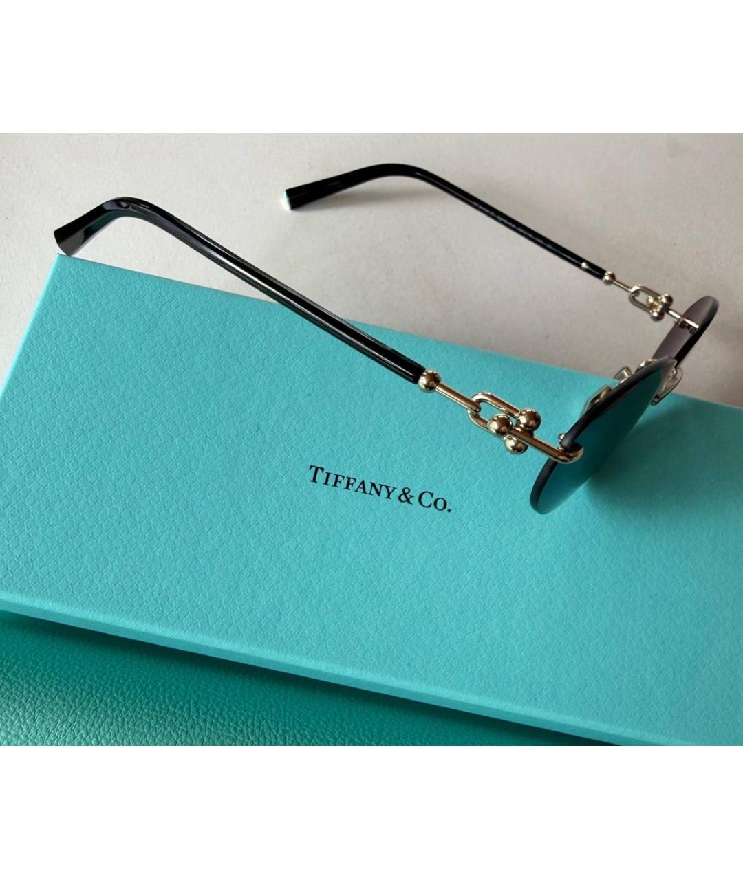 TIFFANY&CO Черные металлические солнцезащитные очки, фото 8