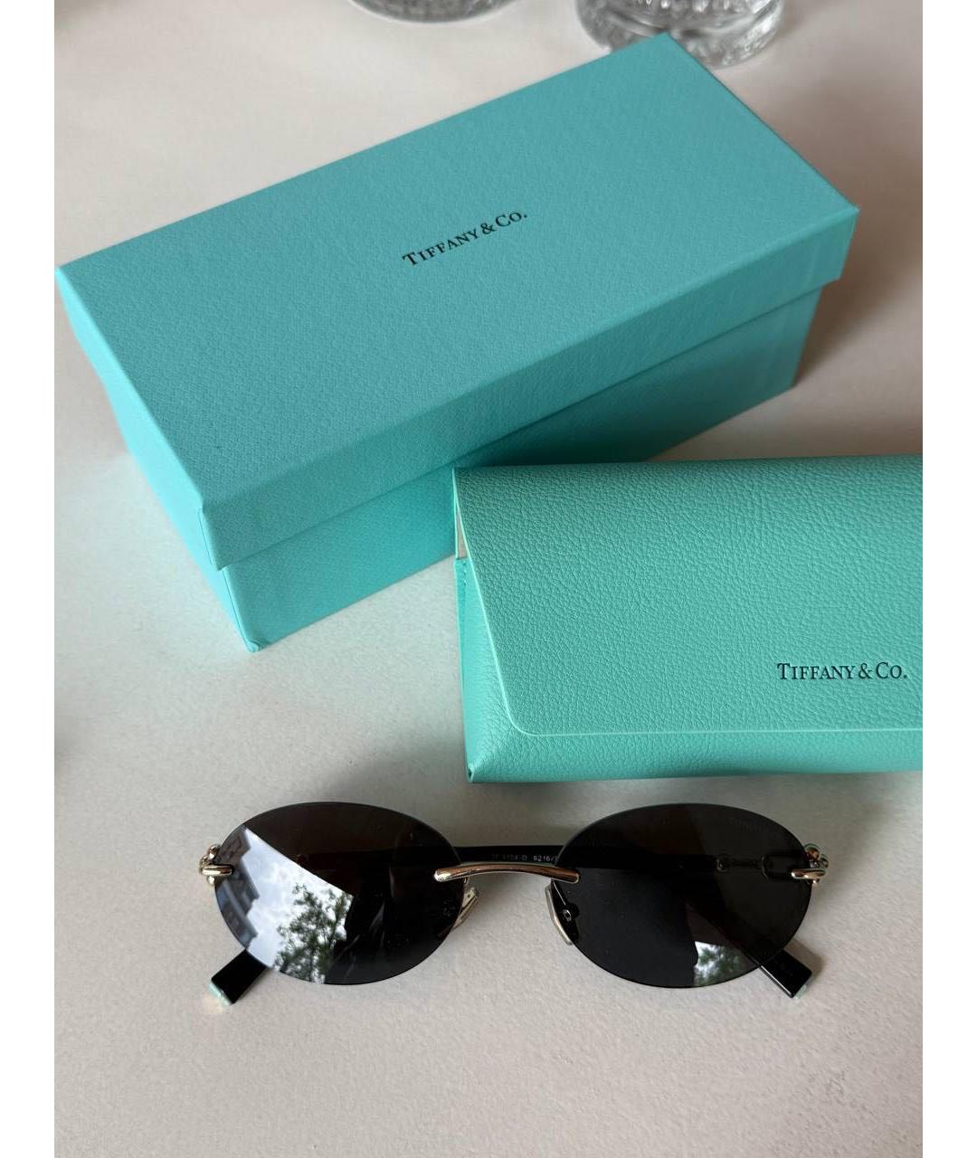 TIFFANY&CO Черные металлические солнцезащитные очки, фото 6