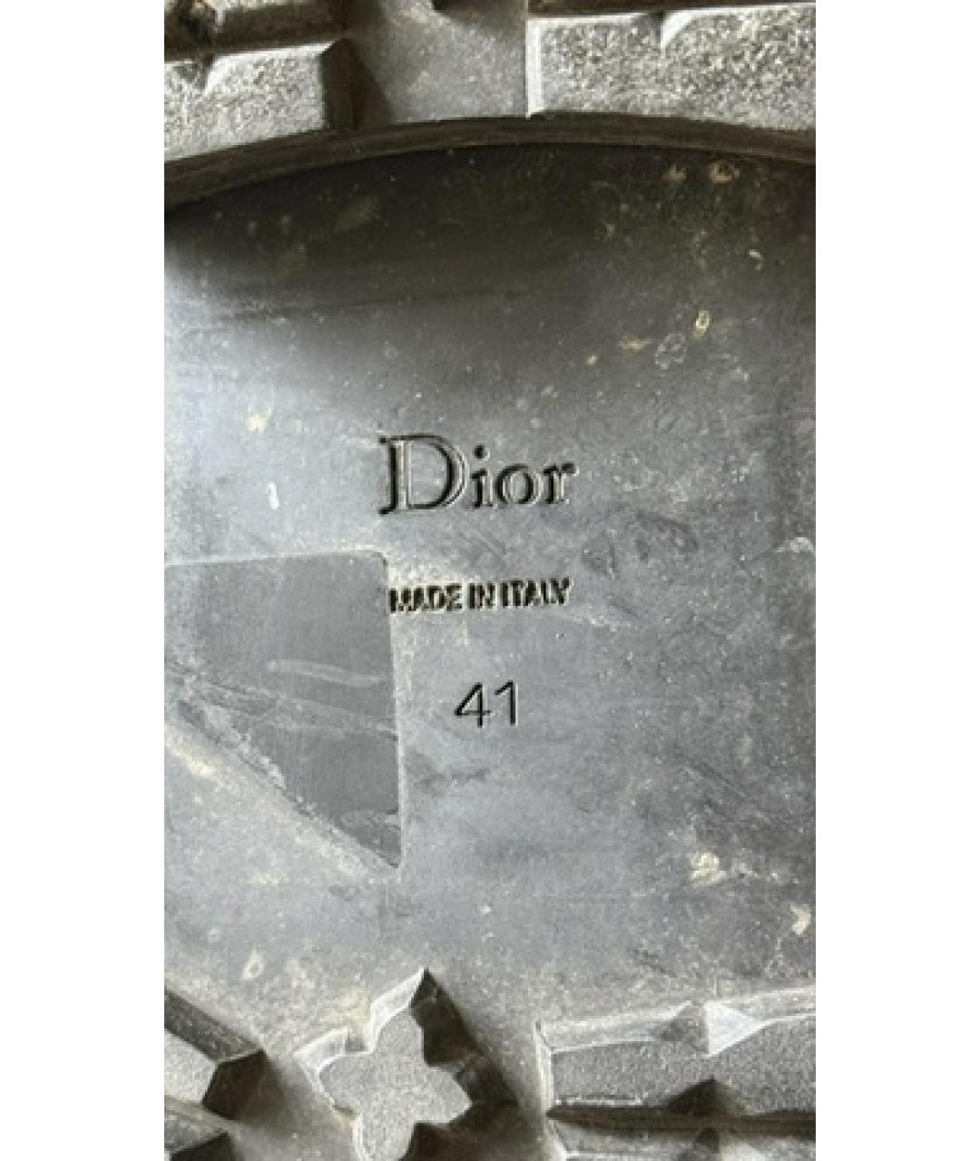 CHRISTIAN DIOR Черные кожаные ботинки, фото 6