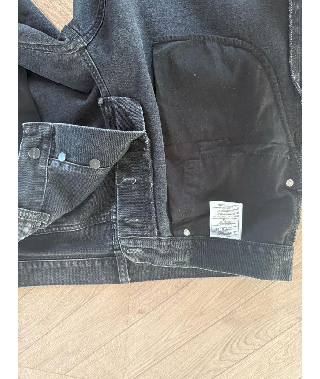 CARHARTT Черные хлопковые прямые джинсы, фото 4