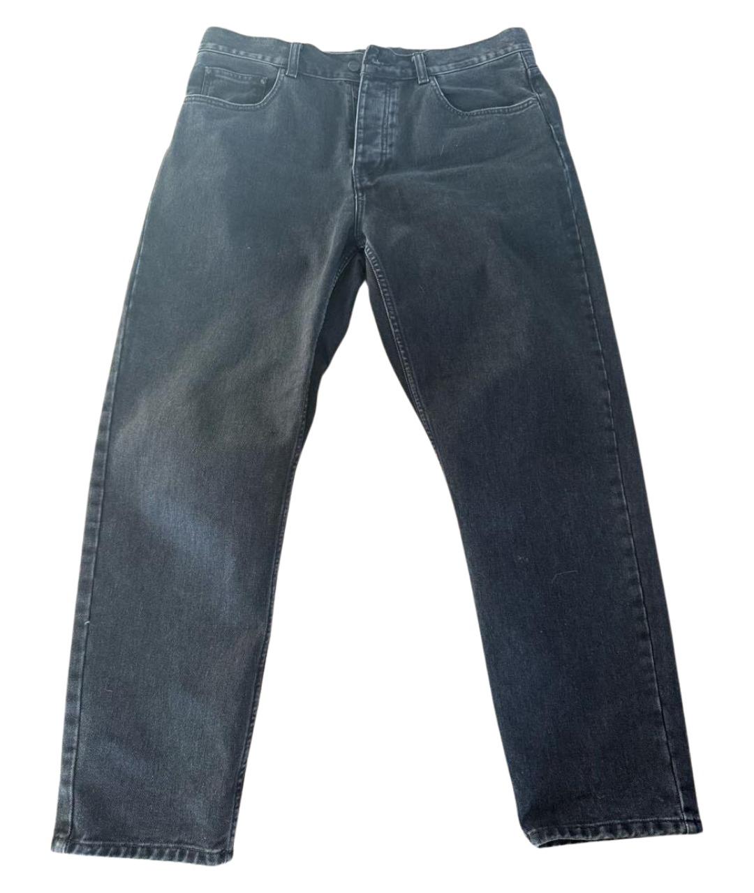CARHARTT Черные хлопковые прямые джинсы, фото 1
