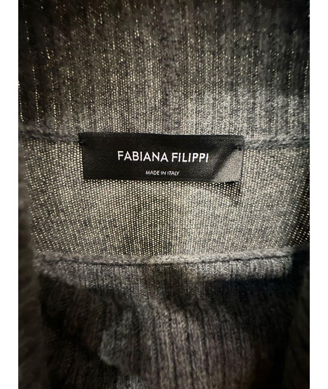 FABIANA FILIPPI Серое шерстяное повседневное платье, фото 3