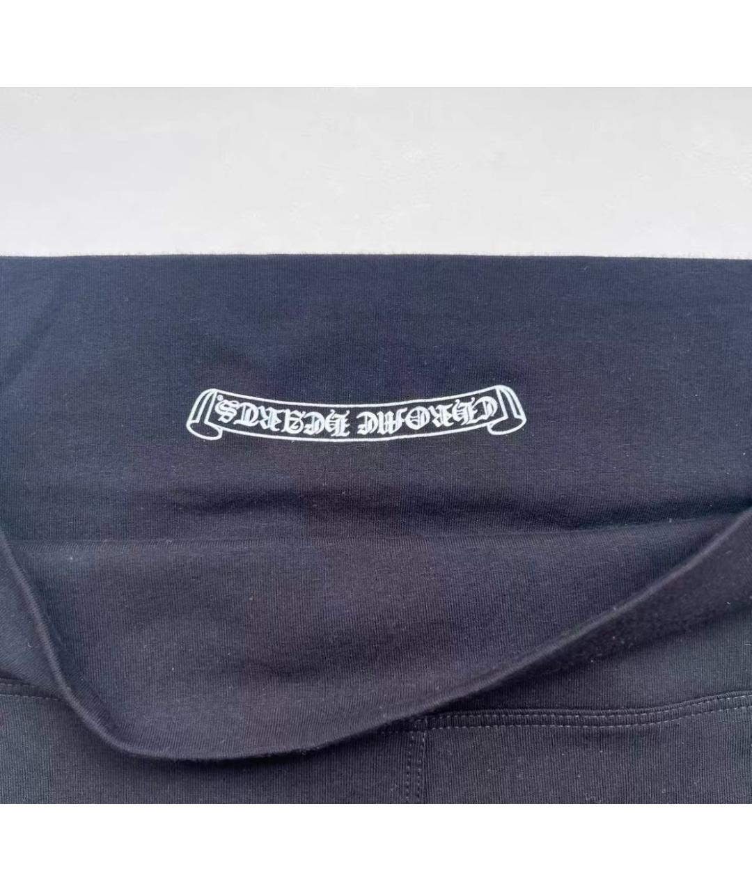 CHROME HEARTS Черные хлопковые леггинсы и велосипедки, фото 3