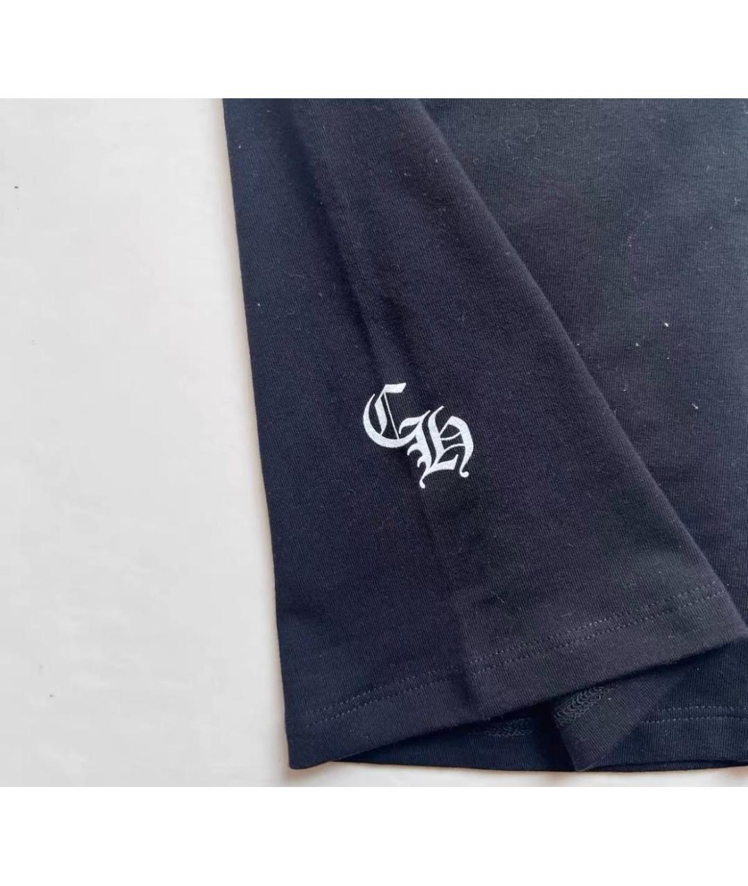 CHROME HEARTS Черные хлопковые леггинсы и велосипедки, фото 4