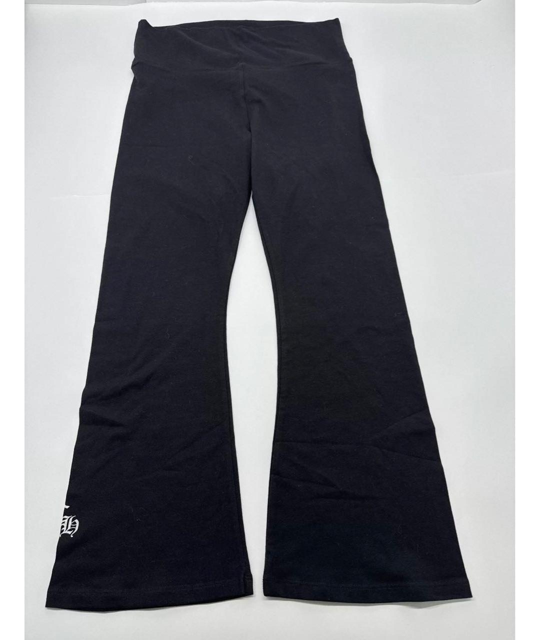 CHROME HEARTS Черные хлопковые леггинсы и велосипедки, фото 5