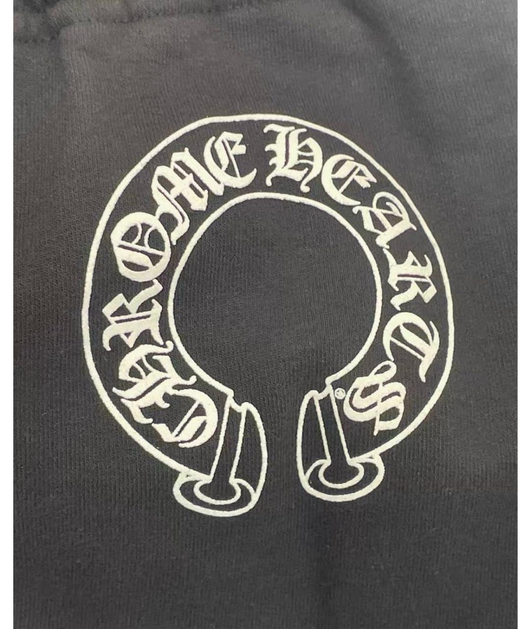 CHROME HEARTS Черные хлопковые повседневные брюки, фото 5