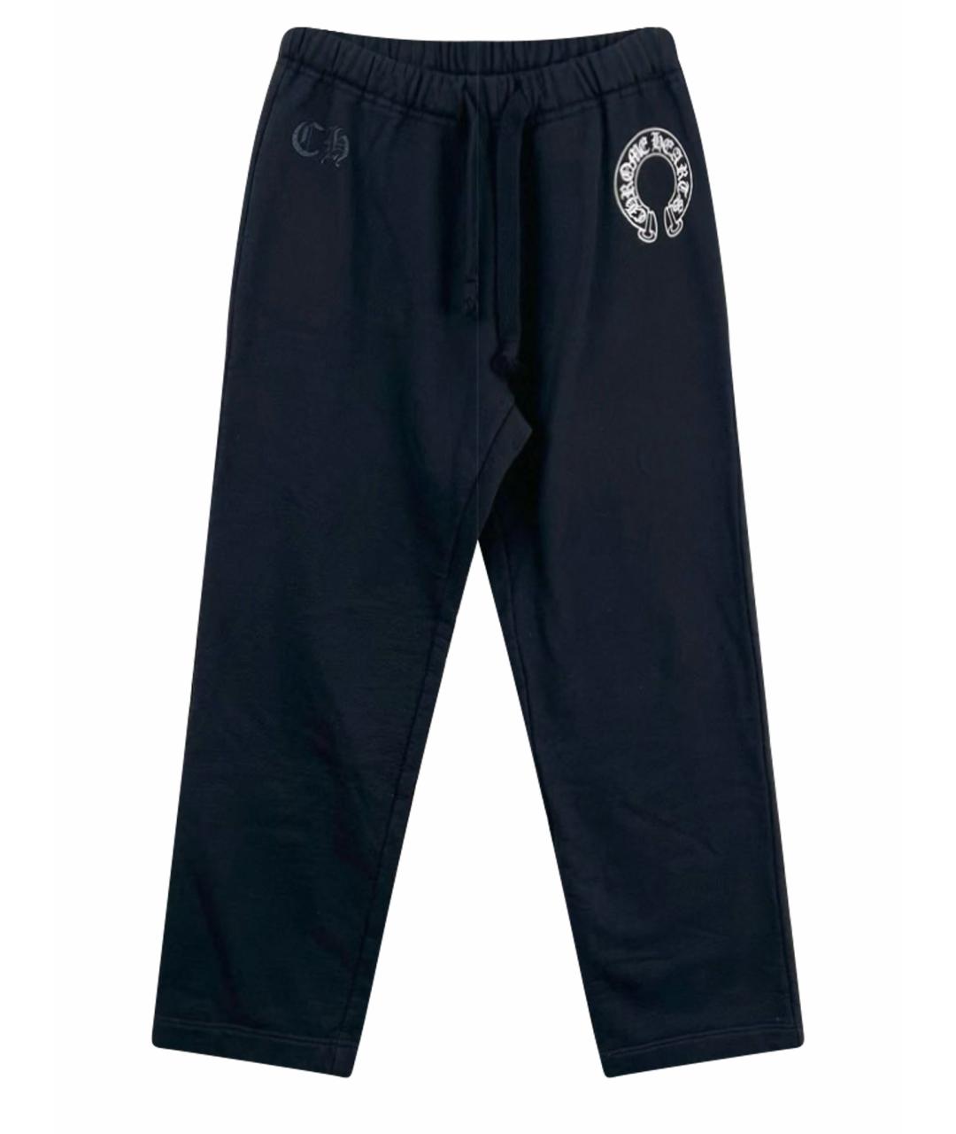 CHROME HEARTS Черные хлопковые повседневные брюки, фото 1