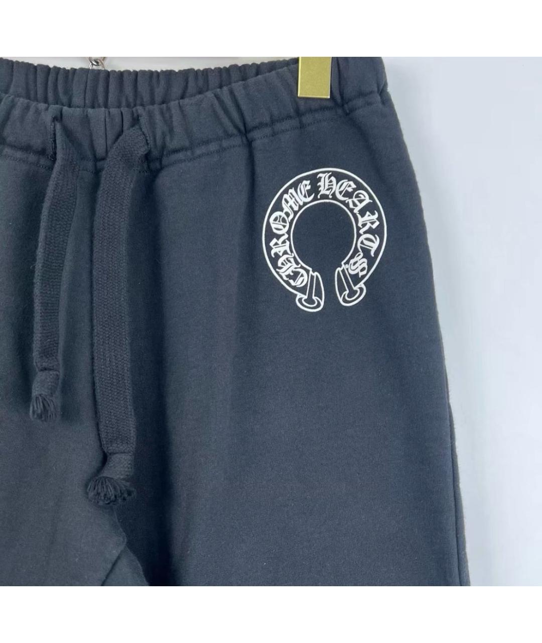 CHROME HEARTS Черные хлопковые повседневные брюки, фото 3