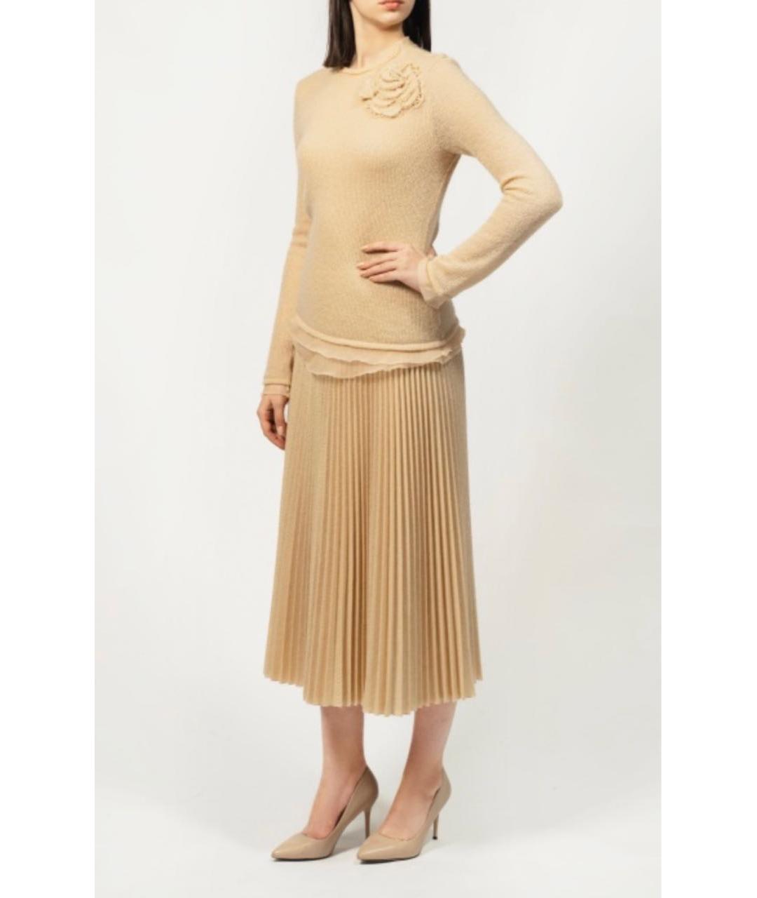 ERMANNO SCERVINO Бежевый шерстяной костюм с юбками, фото 3