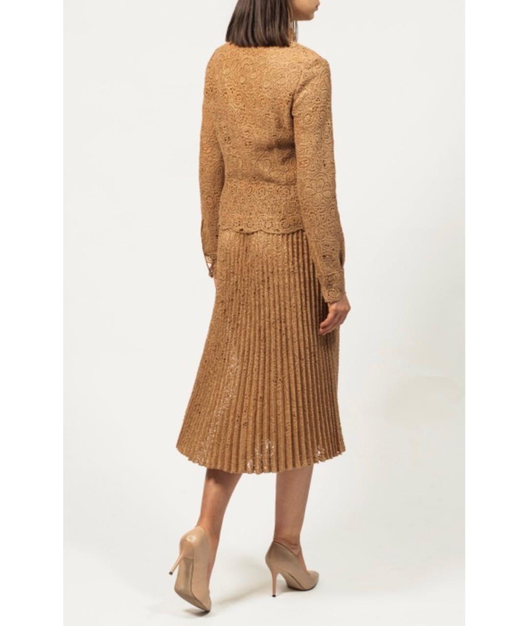ERMANNO SCERVINO Коричневый шерстяной костюм с юбками, фото 4
