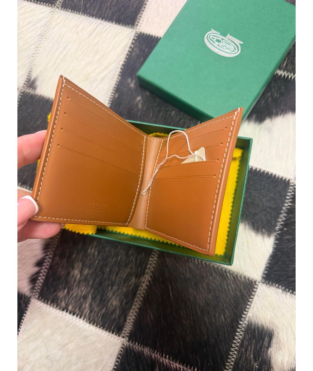 GOYARD Коричневый кошелек, фото 3