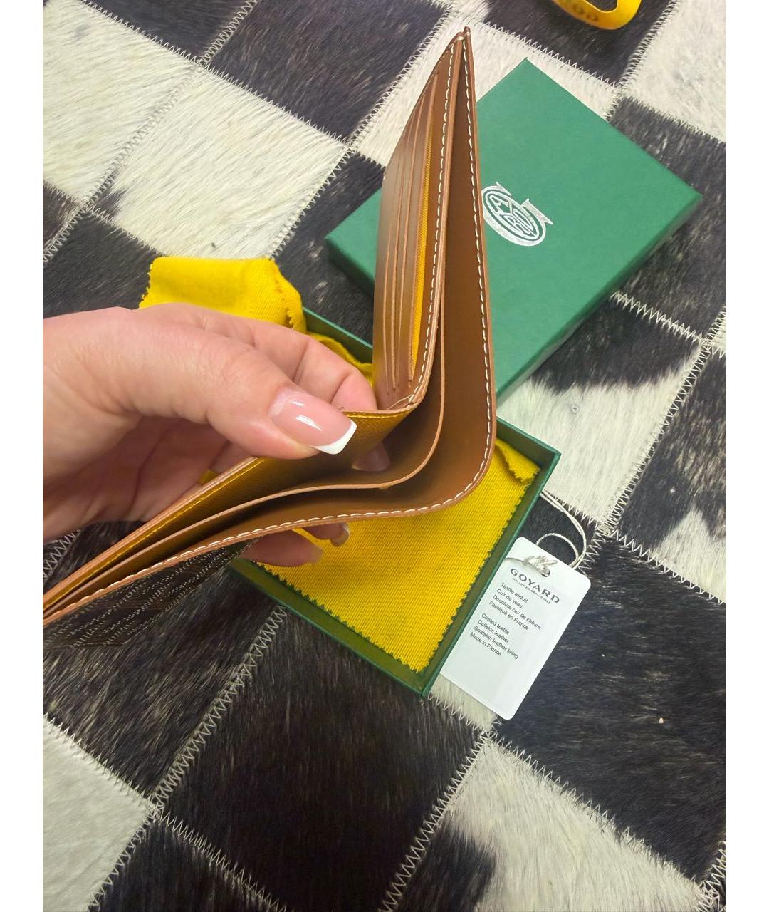 GOYARD Коричневый кошелек, фото 4
