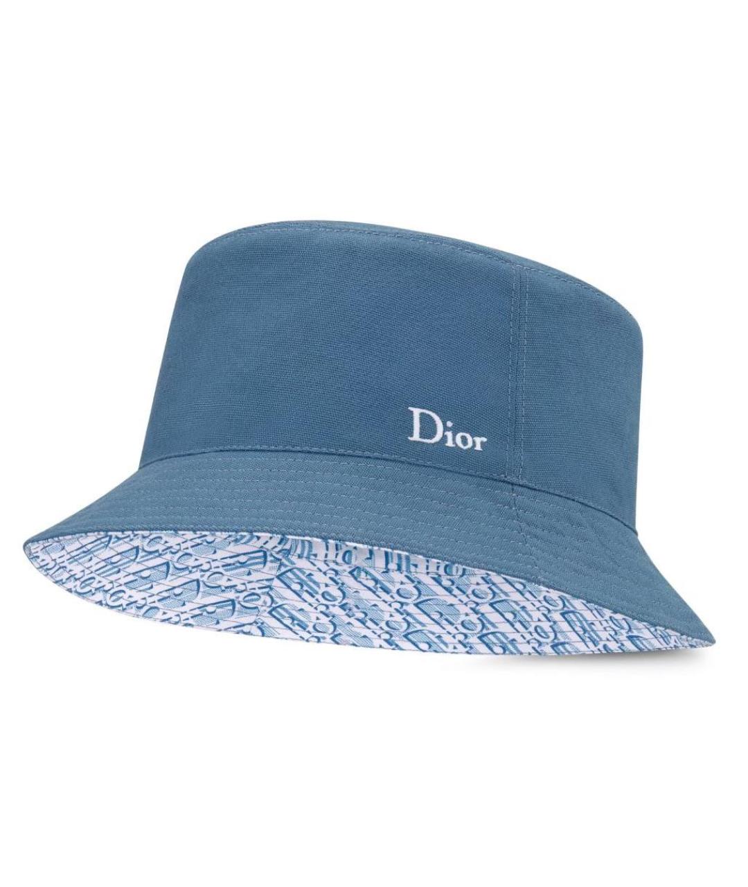 CHRISTIAN DIOR Голубая хлопковая панама, фото 1