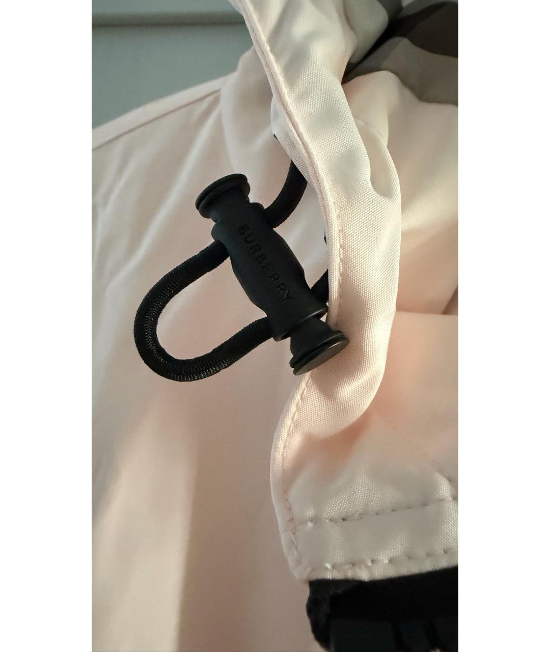 BURBERRY Розовая полиэстеровая куртка, фото 5