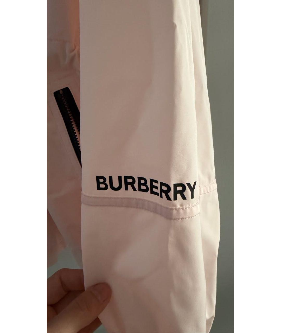 BURBERRY Розовая полиэстеровая куртка, фото 3
