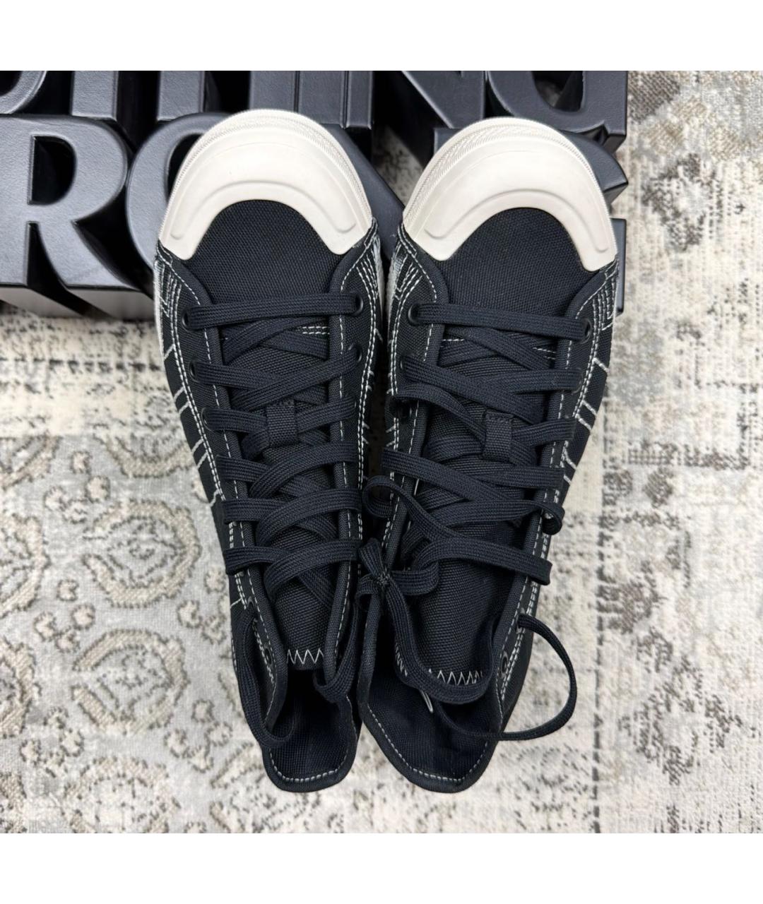 Y-3 Черные текстильные кеды, фото 7