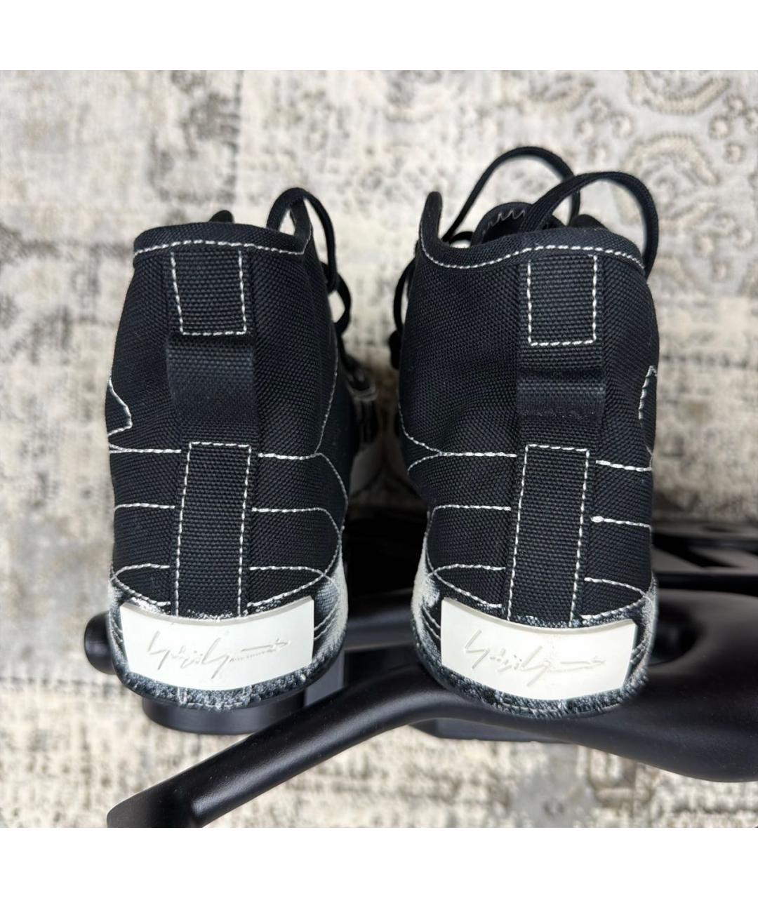 Y-3 Черные текстильные кеды, фото 4