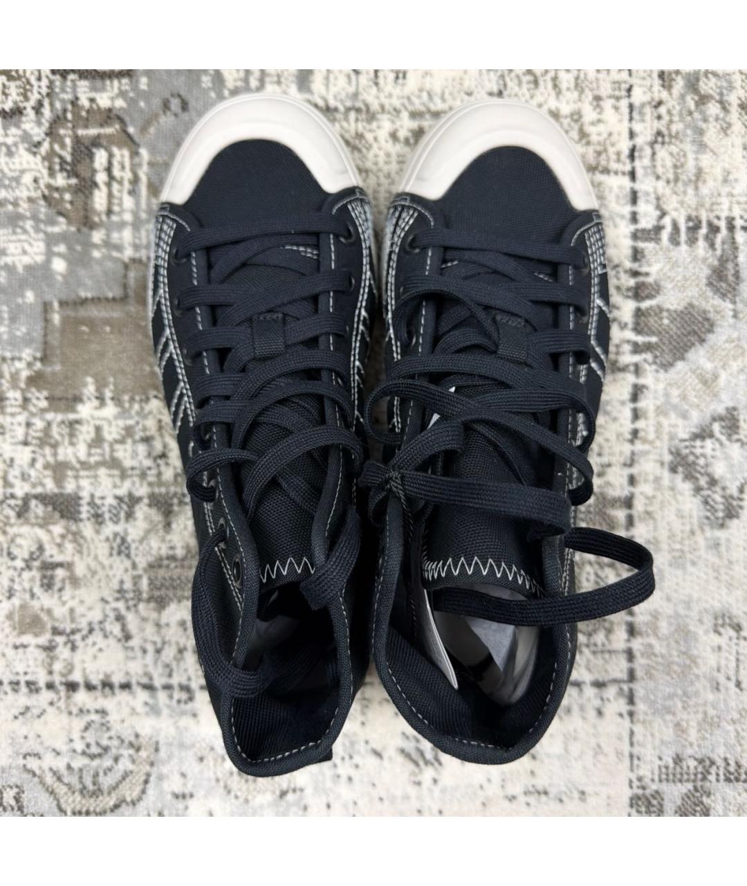 Y-3 Черные текстильные кеды, фото 3