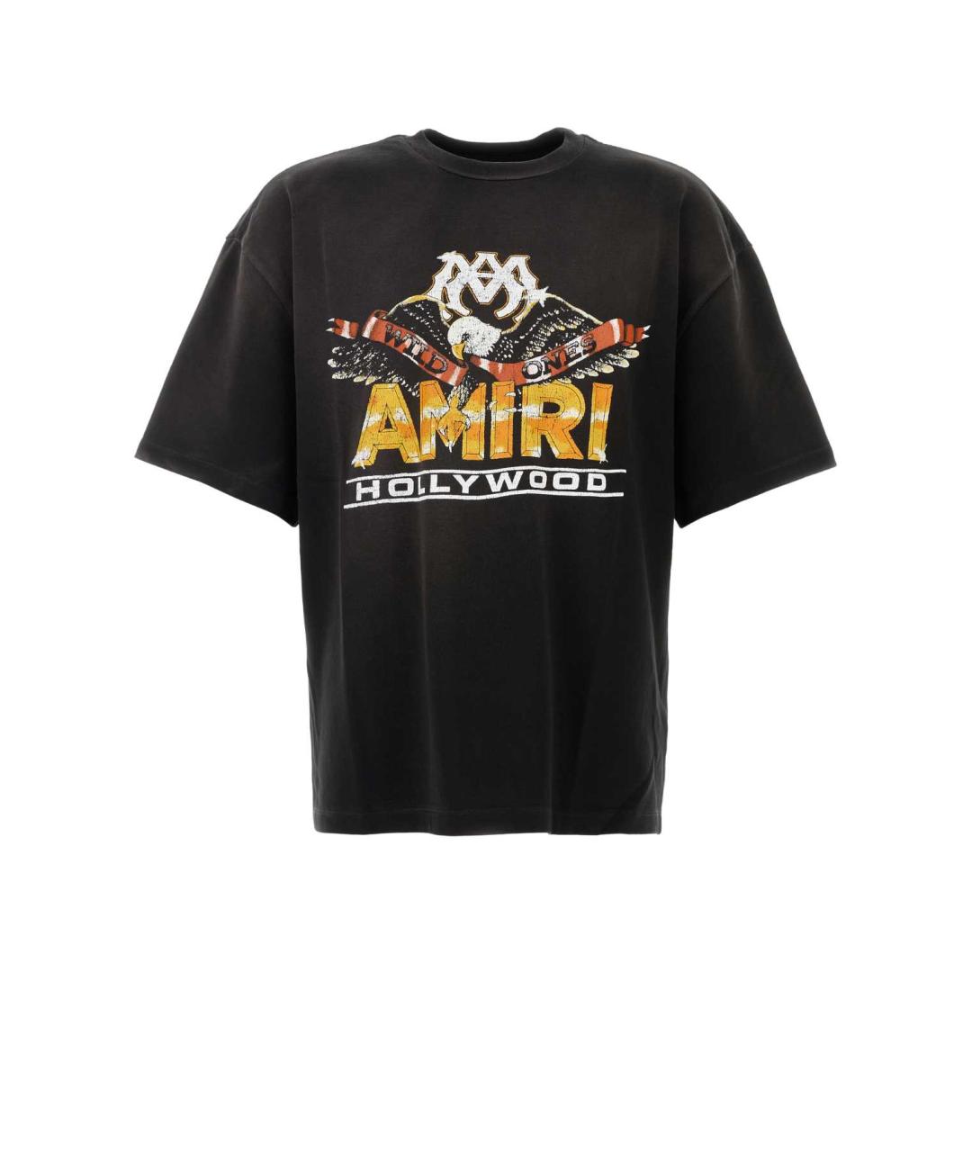 AMIRI Черная хлопковая футболка, фото 1