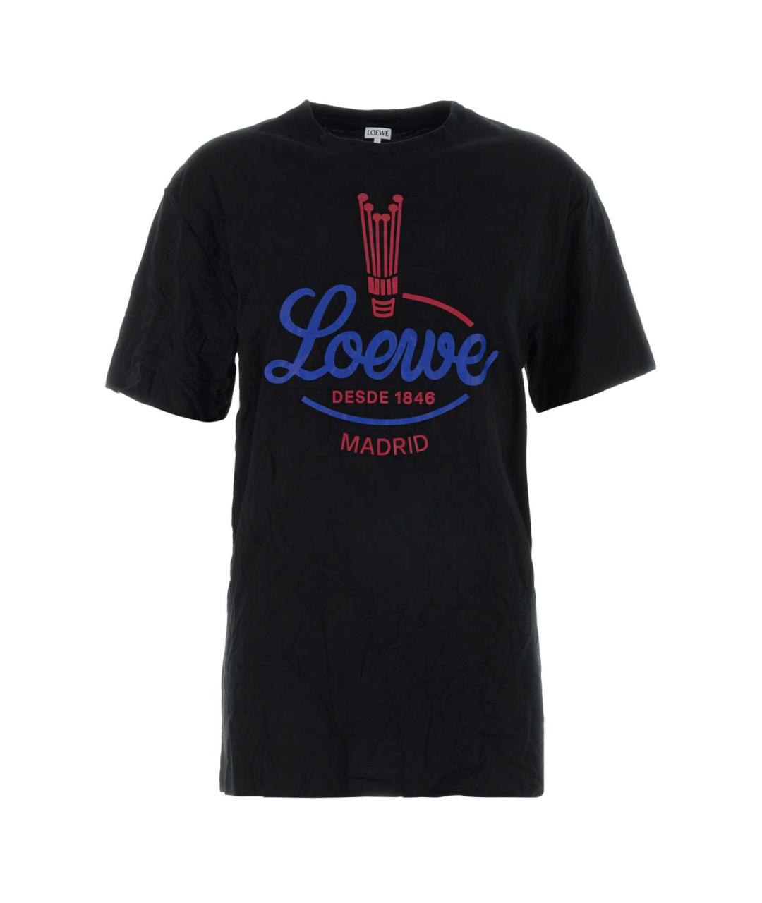 LOEWE Черная полиэстеровая футболка, фото 1