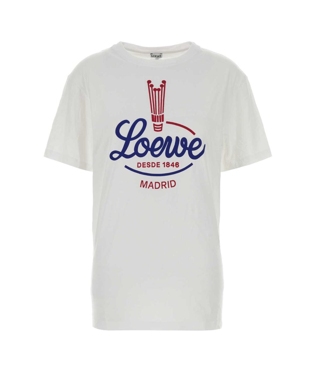 LOEWE Белая полиэстеровая футболка, фото 1