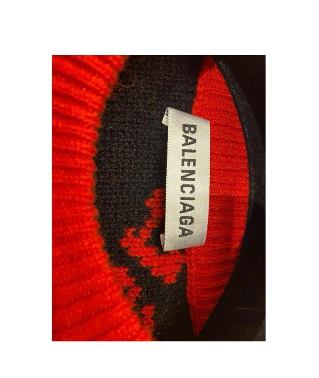 BALENCIAGA Красный шерстяной джемпер / свитер, фото 4