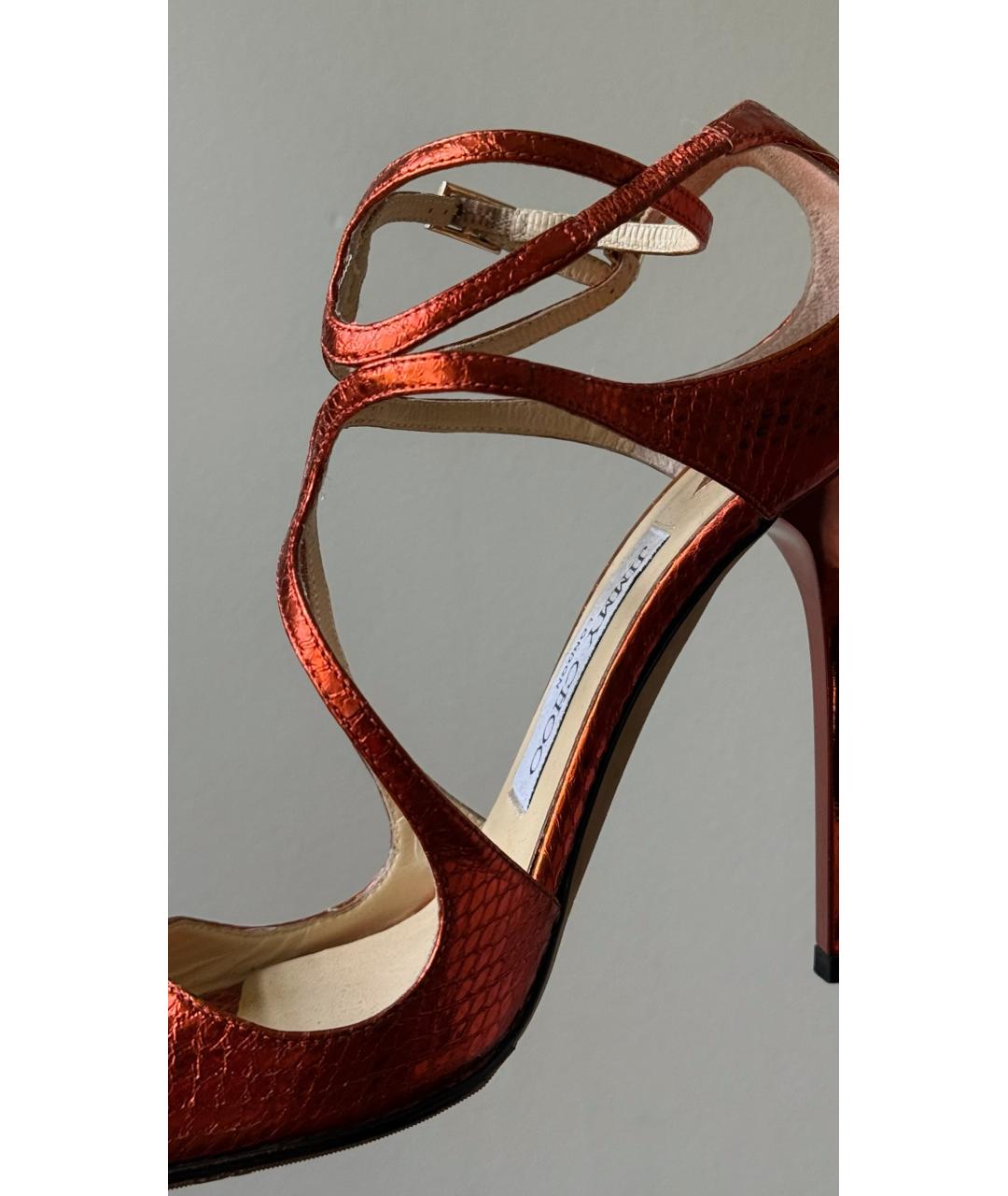 JIMMY CHOO Коралловые кожаные туфли, фото 5