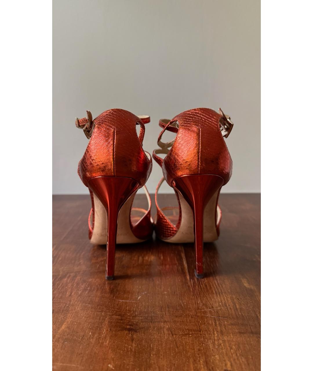 JIMMY CHOO Коралловые кожаные туфли, фото 4