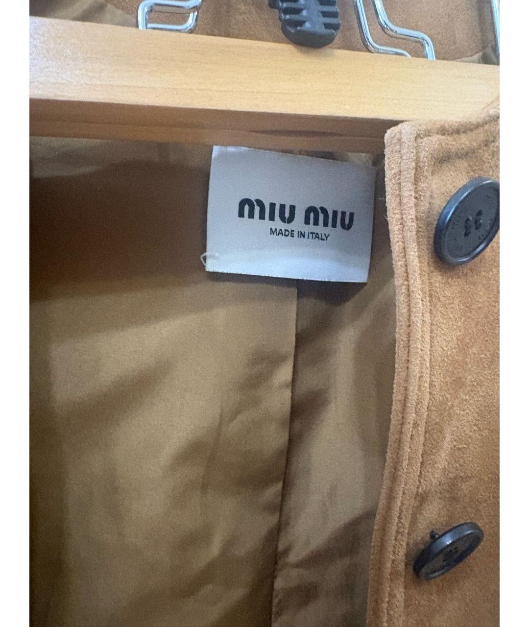 MIU MIU Коричневая замшевая куртка, фото 4