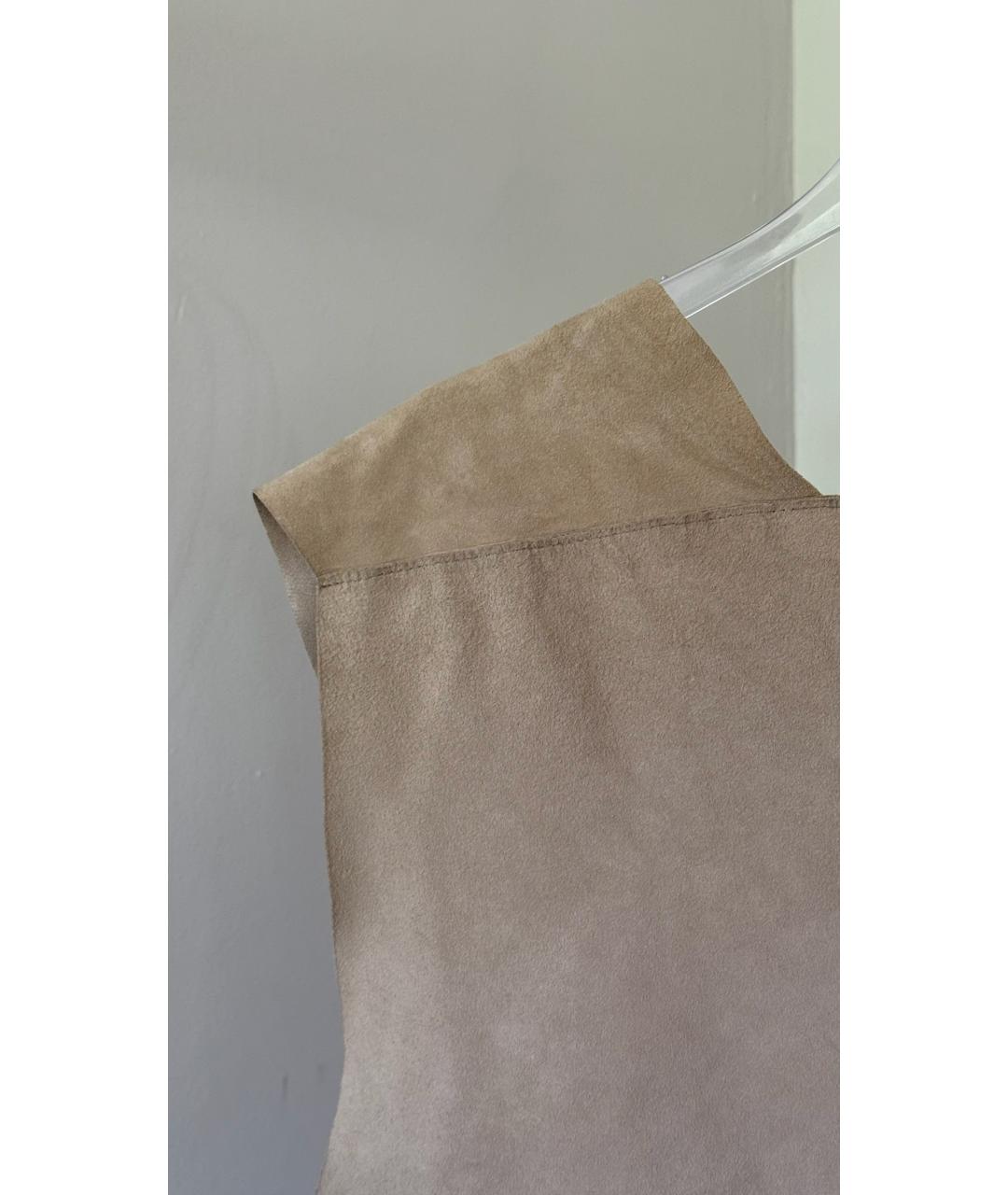 ACNE STUDIOS Бежевая замшевая жилетка, фото 3