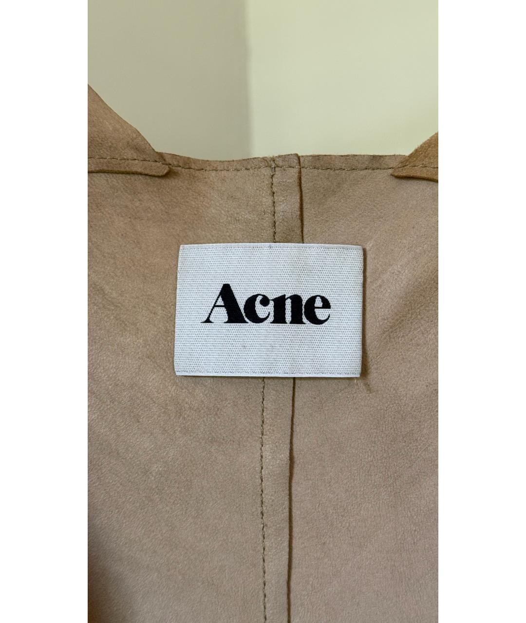 ACNE STUDIOS Бежевая замшевая жилетка, фото 5