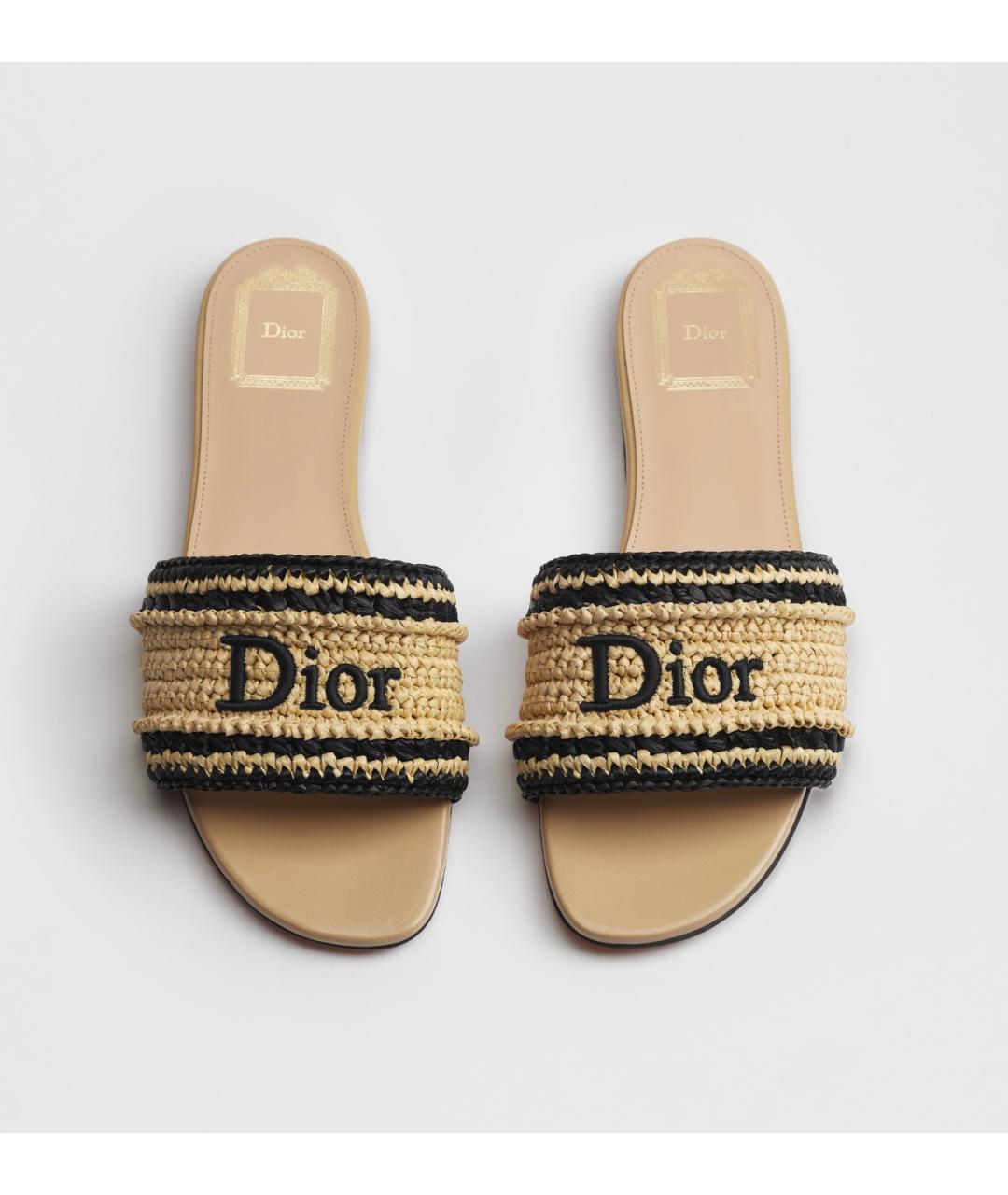 CHRISTIAN DIOR Бежевые мюли, фото 2