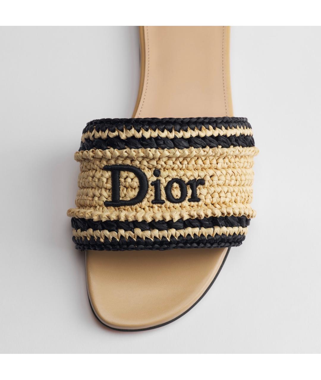CHRISTIAN DIOR Бежевые мюли, фото 4