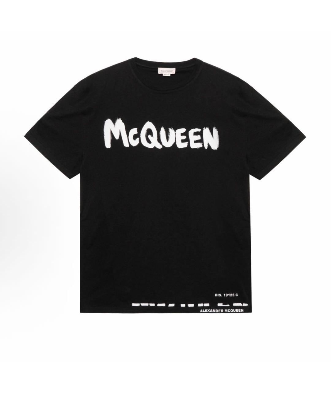 ALEXANDER MCQUEEN Черная хлопковая футболка, фото 8