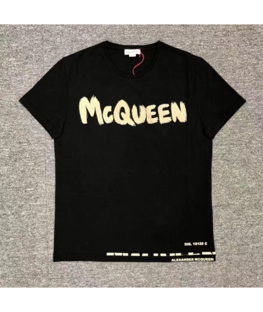 ALEXANDER MCQUEEN Черная хлопковая футболка, фото 5