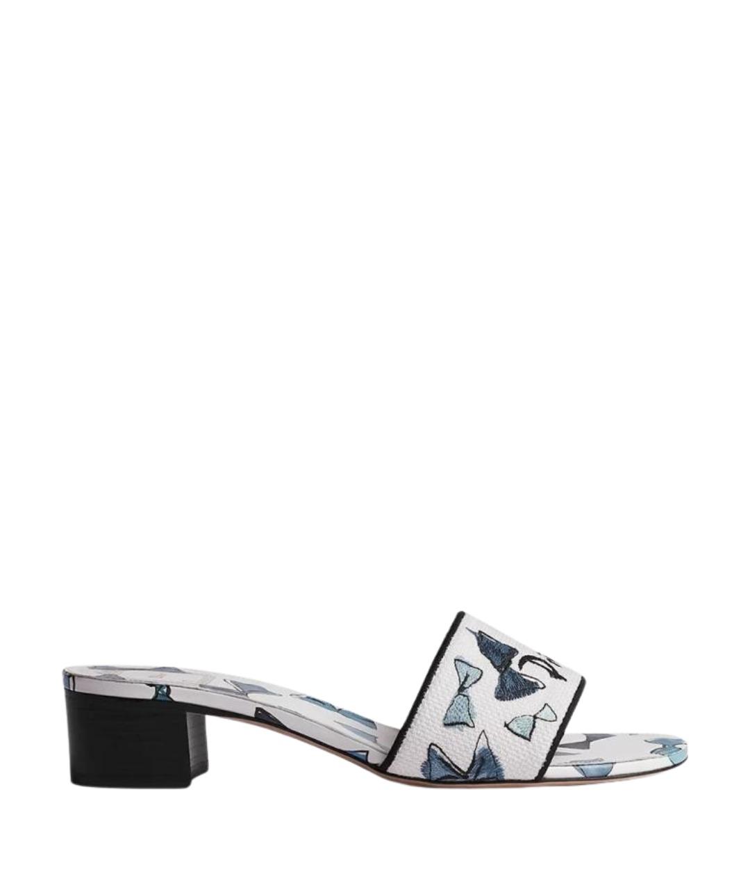 CHRISTIAN DIOR Белые мюли, фото 1